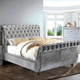 Noella Bed Model Cm7128Gy-Queen Bed, Gray By Furniture Of America